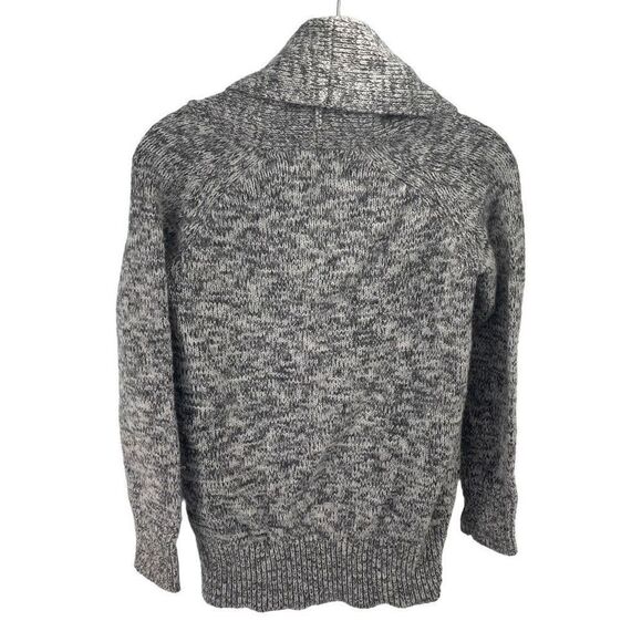 Cambridge Dry Goods Women's Skier Sweater Cardigan Shawl collar Wool Grey Medium - Picture 4 of 10